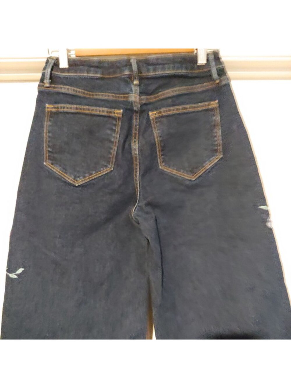 Driftwood Amie Wideleg Culotte Crop Embroidered Denim Jeans Cottage Boho Y2k 26 - Picture 9 of 10